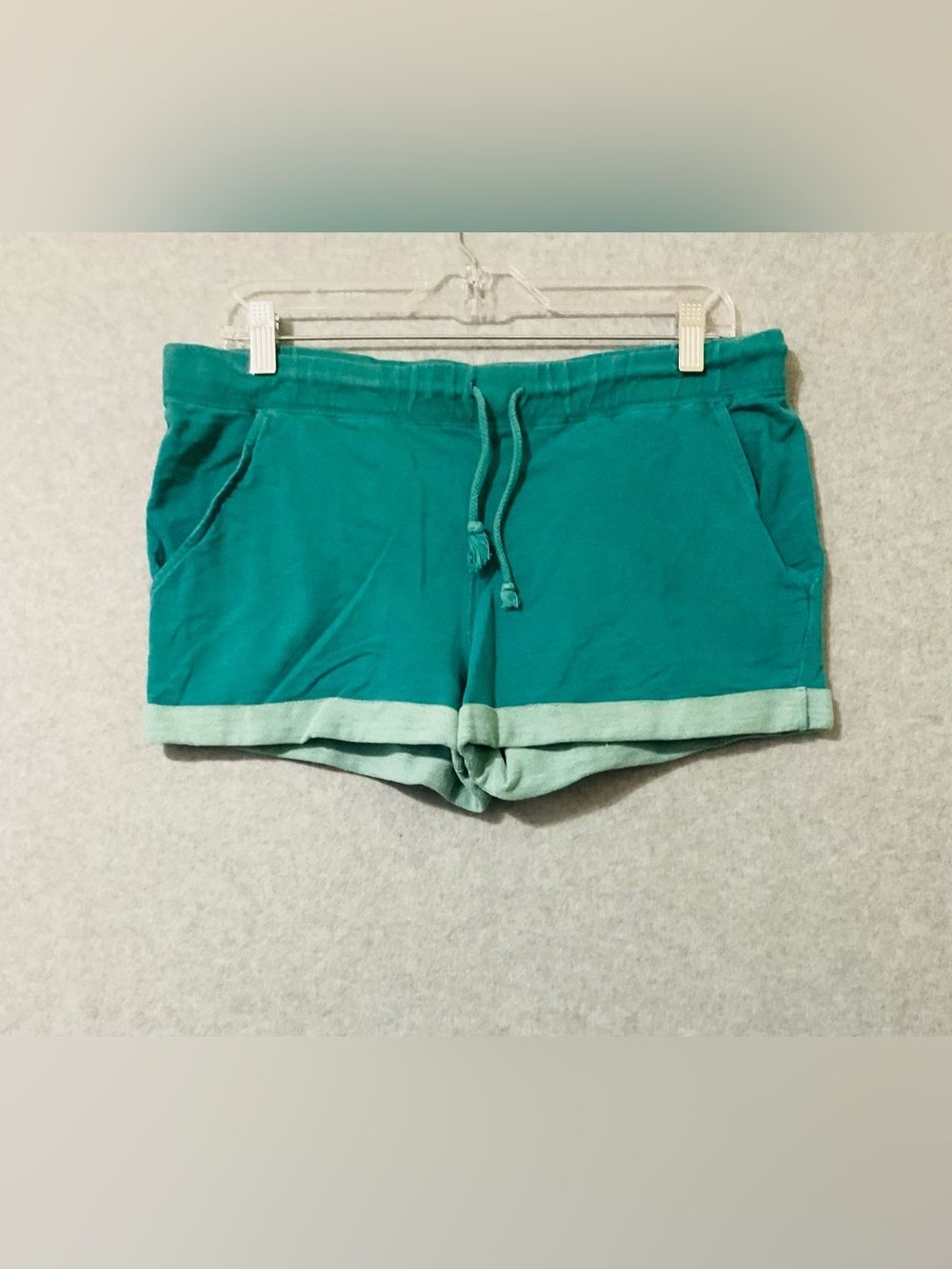 Jaasmine & Ginger Casual Teal Drawstring Women’s Shorts SZ S